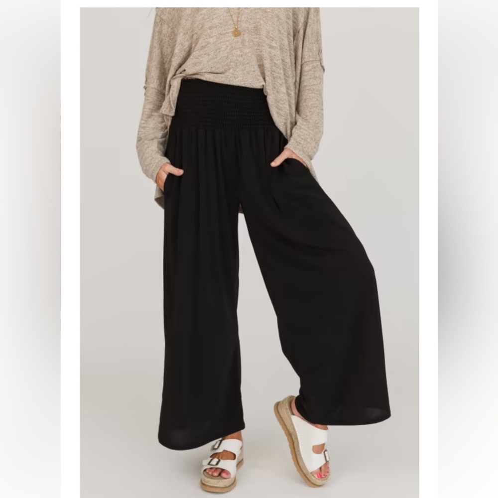 AURORA FLOWY BOHO WIDE LEG PANTS